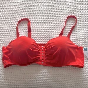 Cacique Dark Coral Bathing Suit Top